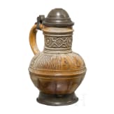 An early Raerener jug with tin mounting, 17th century