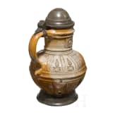 An early Raerener jug with tin mounting, 17th century