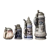 Three beer mugs and a jug
