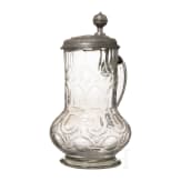 Pear jug made of glass, baroque, ca. 1780