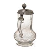 Pear jug made of glass, baroque, ca. 1780