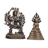 Two Nepalese bronze figures, 19th/20th century