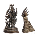 Two Nepalese bronze figures, 19th/20th century
