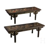 A pair of two Japanese side tables, Meiji-/Showa-period