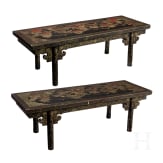 A pair of two Japanese side tables, Meiji-/Showa-period