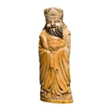 An ivory figure of a wise man, China, 19th century