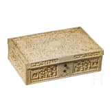 A figurally carved Chinese ivory box, 19th century