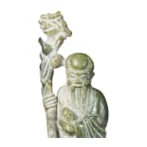 A figure of the god Shoulao in light green nephrite, 20th century