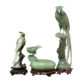 Three decorative Chinese bird sculptures, 20th century