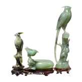 Three decorative Chinese bird sculptures, 20th century