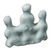 A celadon porcelain brush holder, China, 18th century