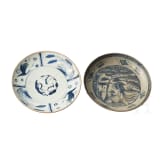 Two Chinese and Japanese blue and white plates, 18th/19th century