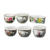 A set of six Chinese lidded bowls, 19th century