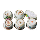 A set of six Chinese lidded bowls, 19th century