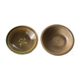 Two Chinese or Korean green glazed bowls, 19th/20th century