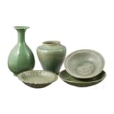 A small collection of Chinese Celadon porcelain, 19th/20th century