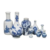 A set of eight Chinese miniature vases, 19th century