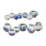 A set of 13 Chinese miniature vases, 19th/20th century