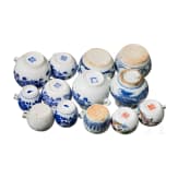 A set of 13 Chinese miniature vases, 19th/20th century