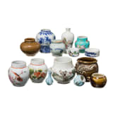 A set of 14 Chinese miniature porcelains, 18th - 20th century