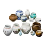 A set of 14 Chinese miniature porcelains, 18th - 20th century