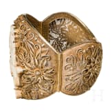 A Chinese silver filigree bracelet mounted witn ivory, ca. 1920/30