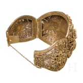 A Chinese silver filigree bracelet mounted witn ivory, ca. 1920/30