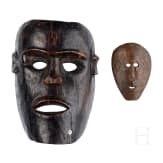 Gro&szlig;e Holzmaske, Antoni-Stamm, Timor, und kleine Maske