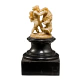 Micro carving, Hercules with the lion, Flemish/German, 17th century