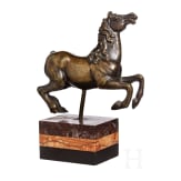 An Italian bronze figure of a stallion, 17th century