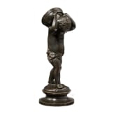 A French bronze figure of a putto, 19th century