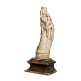 Probably French, a sculpture of a Madonna and Child in Gothic style, 19th century
