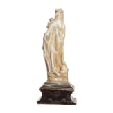 Probably French, a sculpture of a Madonna and Child in Gothic style, 19th century