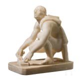 An Italian alabaster sculpture of "Arrotino" as a blade grinder, 19th century