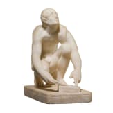 An Italian alabaster sculpture of "Arrotino" as a blade grinder, 19th century