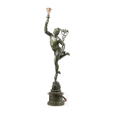 An Italian Grand Tour sculpure of a standing Mercury after Giambologna (1529 - 1608), 19th century