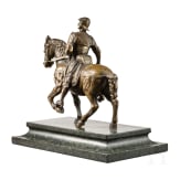 An equestrian sculpture, miniature of the famous statue of Colleoni in Venice