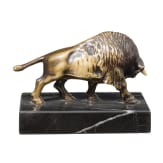 A small sculpture of a bison, probably Germany, circa 1900