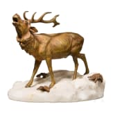 A Viennese stag bronze, circa 1900