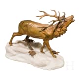 A Viennese stag bronze, circa 1900