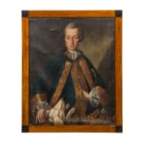 A German portrait of a nobleman in hunting costume, German, mid-18th century