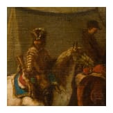 A French painting with a beggar scene, 18th century