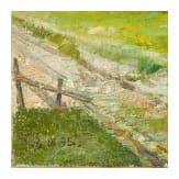 An oil painting, "Swiss Mountain Landscape", dated 1895