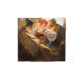 An genre painting, Munich school, ca. 1900