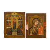 Two Russian icons with the representation of the Mother of God from Kazan, 18th/19th century