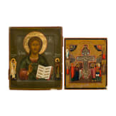 Two Russian icons with depictions of Christ, 19th century