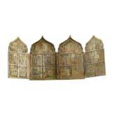 A Russian bronze travel icon, 19th century