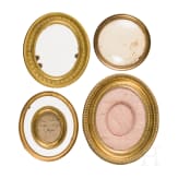 A set of five oval German neo-classical miniature frames, 19th century