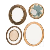 A set of five oval German neo-classical miniature frames, 19th century