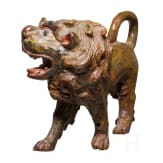 A carved Baroque lion, Val Gardena, 18th century